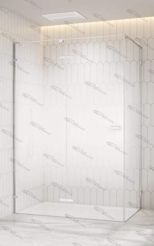 OBT-7403-Chrom Corner entry shower enclosure